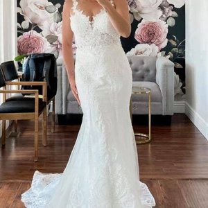 Boho Lace Mermaid Wedding Gown